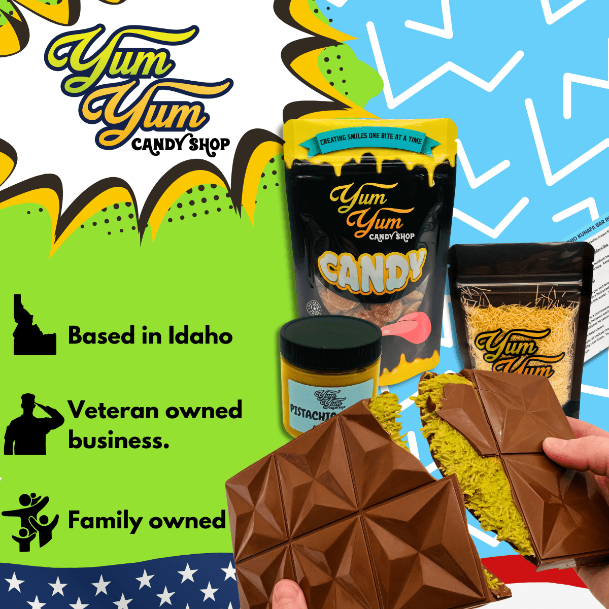 Dubai Chocolate Bar Refill Kit – Choose Your Chocolate (Mold Not Included) | Yum Yum Candy Shop