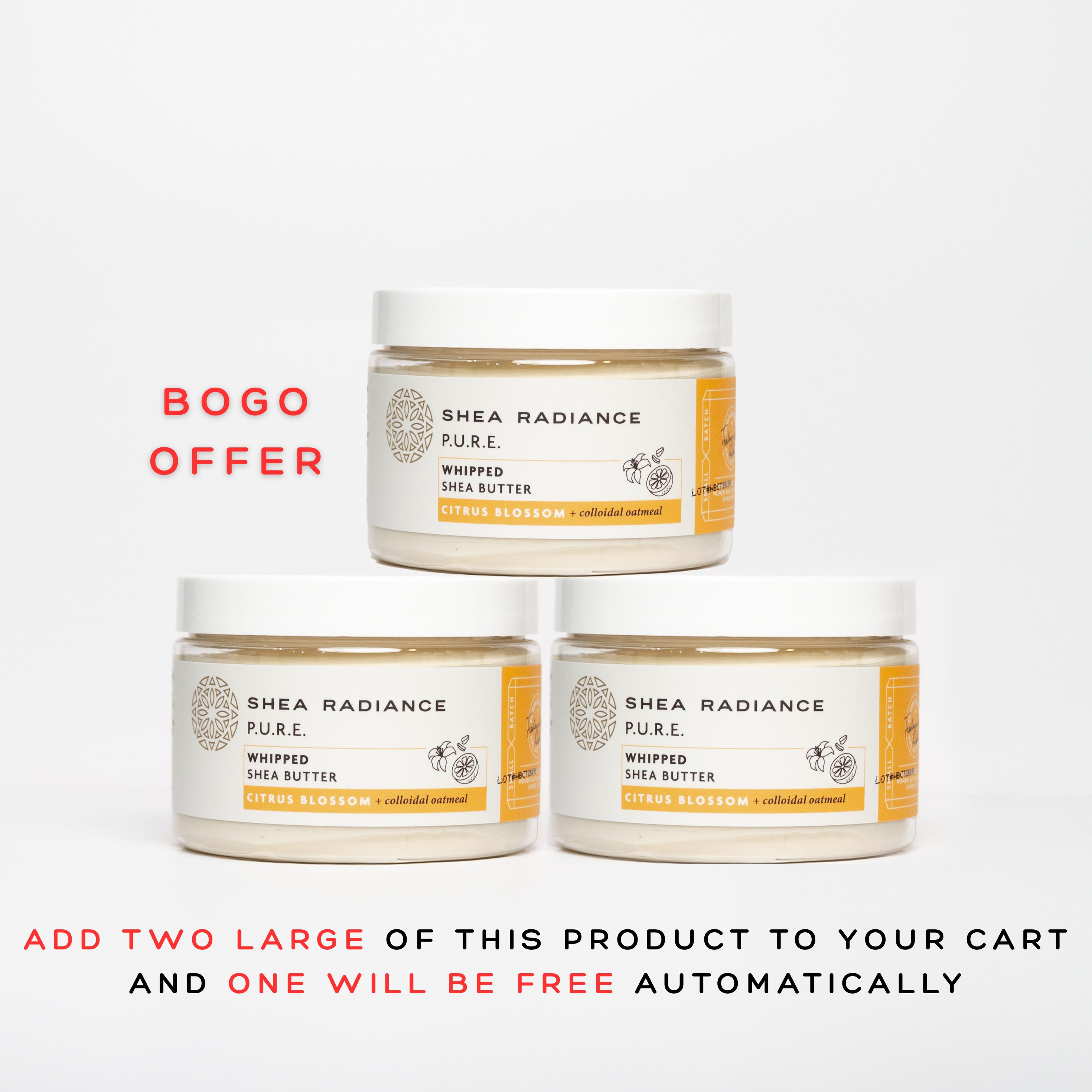Whipped Shea Body Butter with Colloidal Oatmeal for Dry and Sensitive Skin