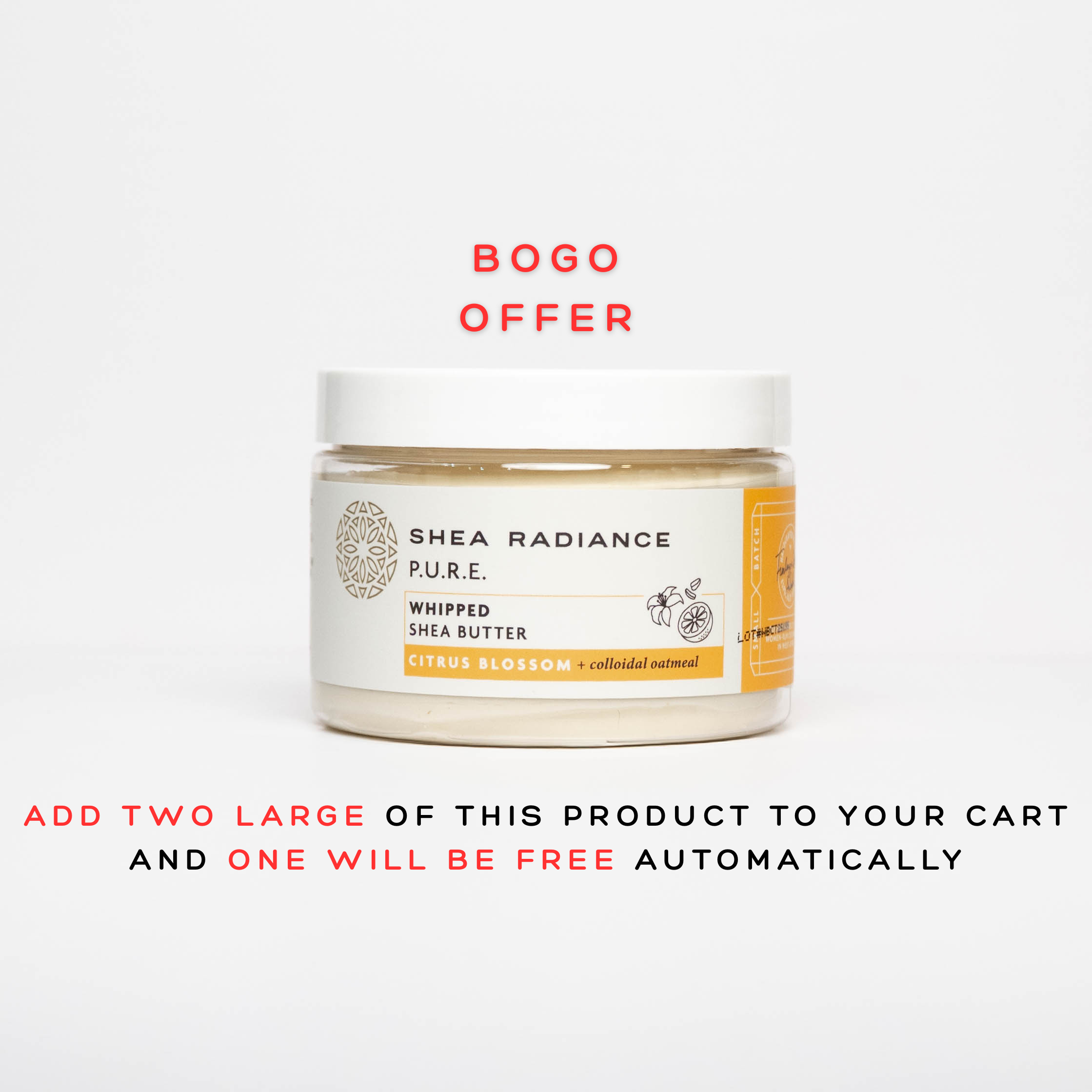 Whipped Shea Body Butter with Colloidal Oatmeal for Dry and Sensitive Skin