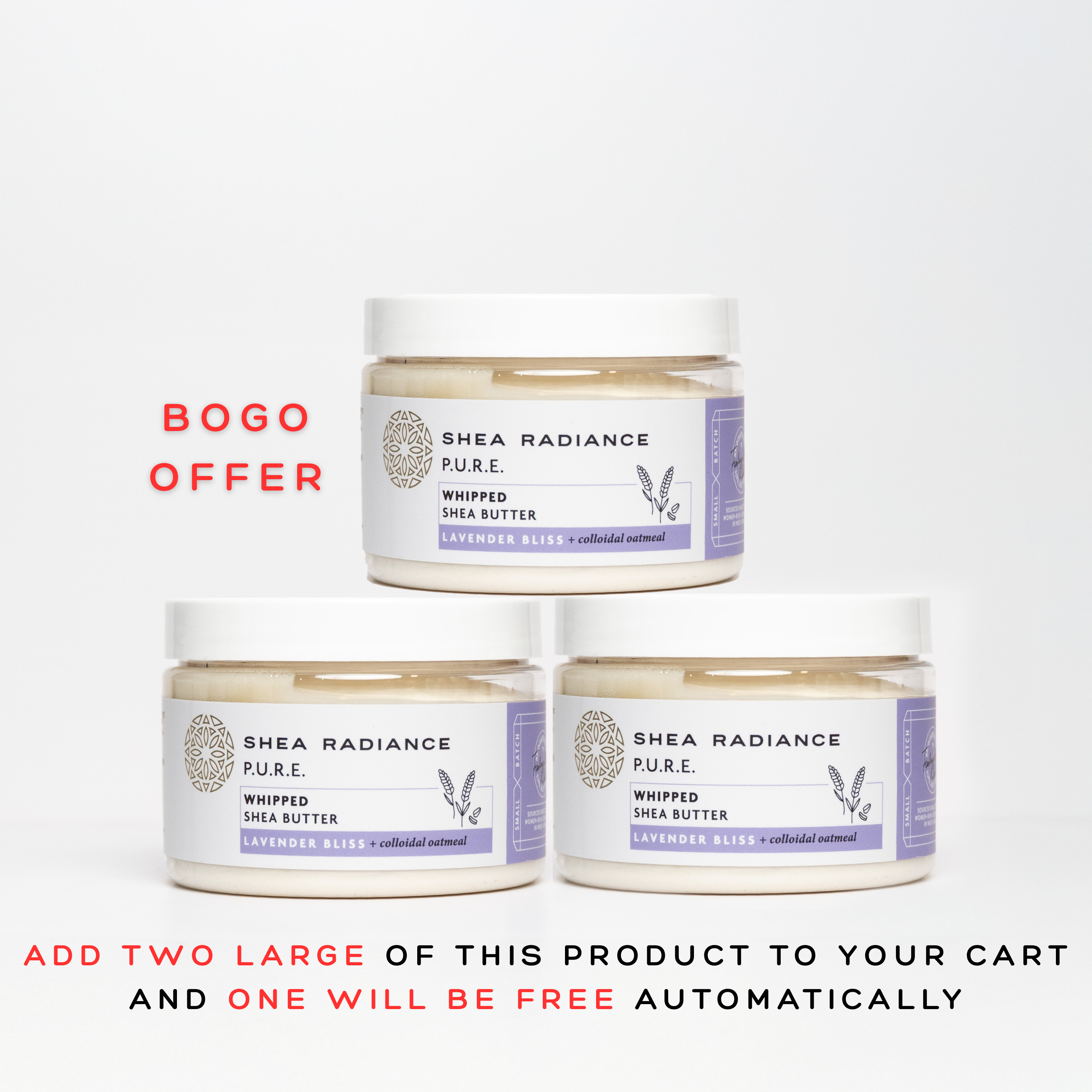 Whipped Shea Body Butter with Colloidal Oatmeal for Dry and Sensitive Skin