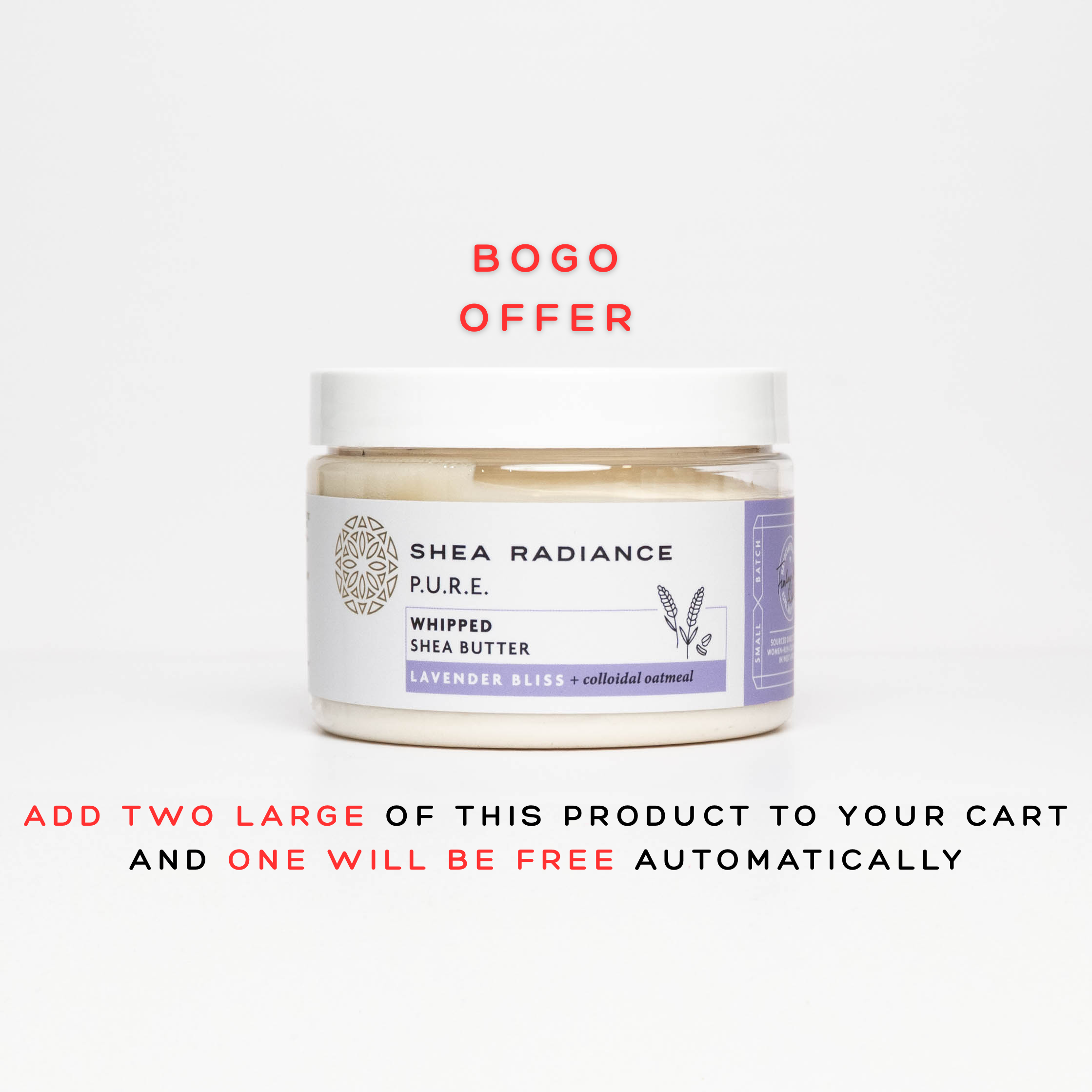 Whipped Shea Body Butter with Colloidal Oatmeal for Dry and Sensitive Skin
