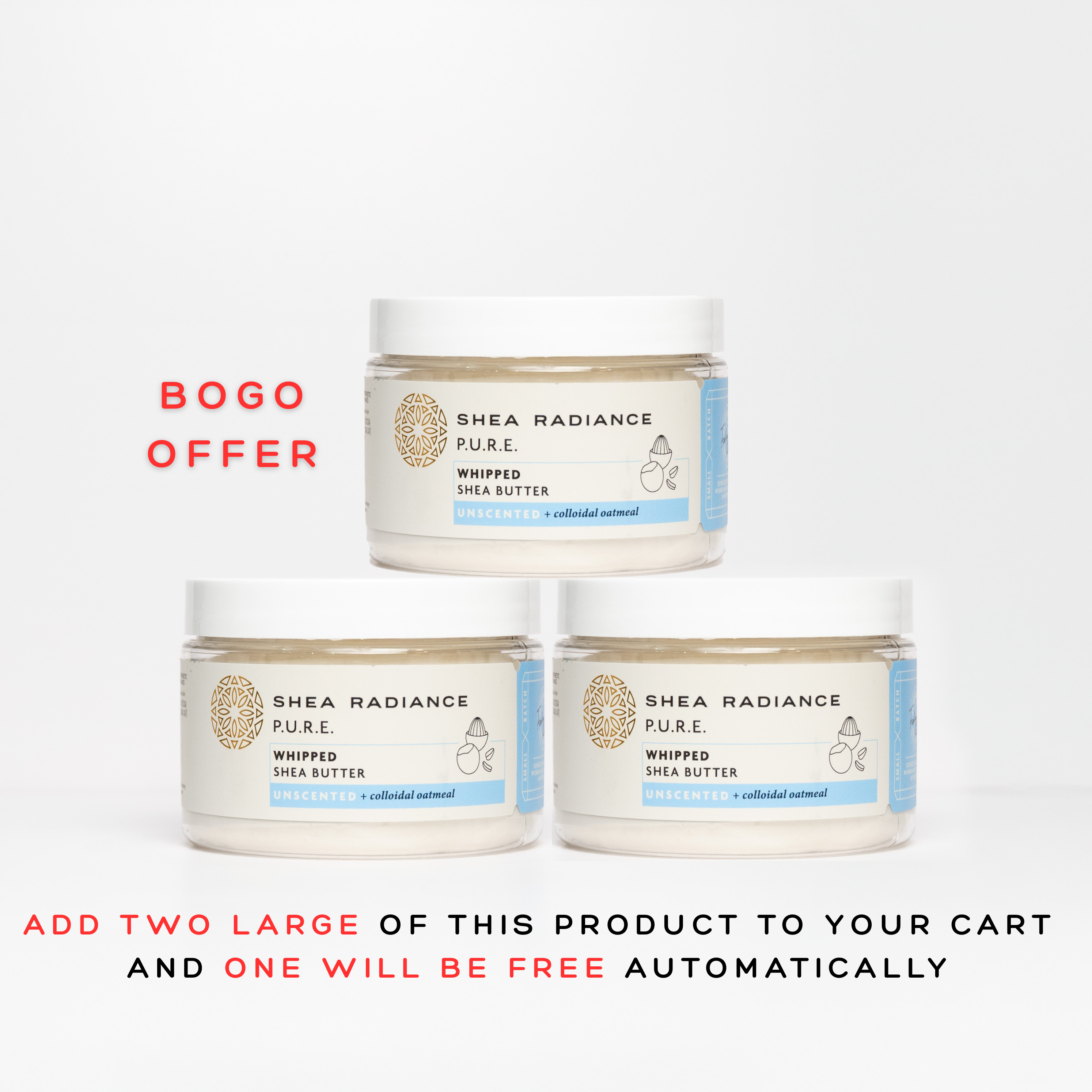 Whipped Shea Body Butter with Colloidal Oatmeal for Dry and Sensitive Skin