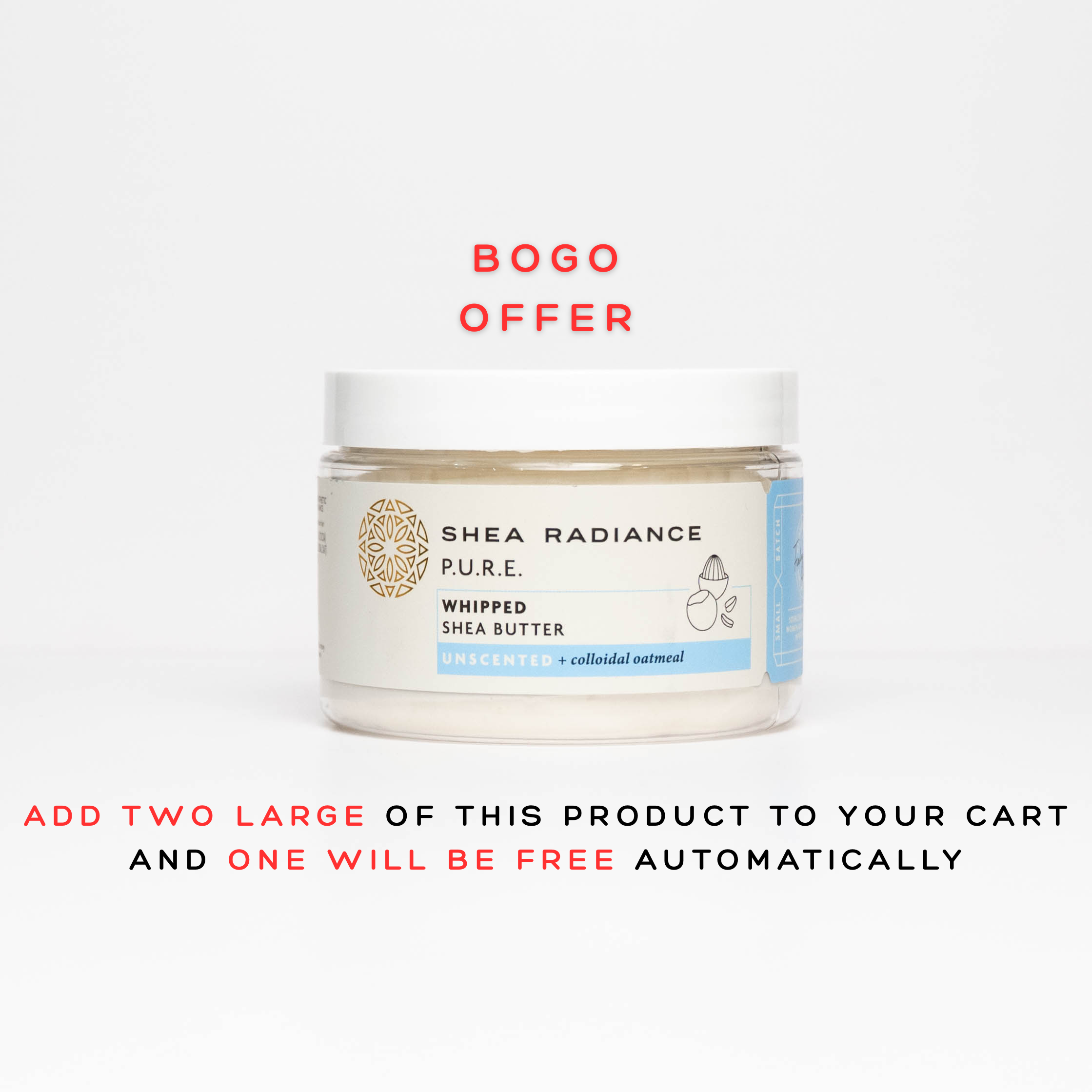 Whipped Shea Body Butter with Colloidal Oatmeal for Dry and Sensitive Skin
